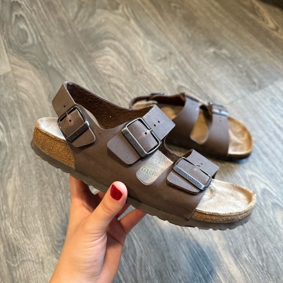 birkenstock milano oiled leather backstrap sandal mocca 38 - Picture 1 of 6
